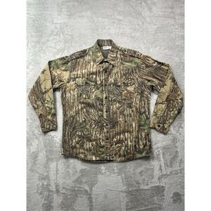 Sports Afield USA Camo Shirt Men's Large Long Sleeve Hunting Outdoor 100% Cotton